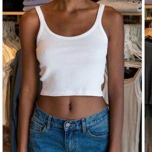 Brandy Melville Crop White Tank